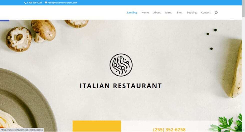 Italian Restaurant sample site